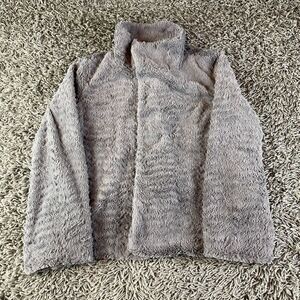 Patagonia Pelage Jacket Womens Medium M Gray Fleece Pink Lined Outdoor Sherpa